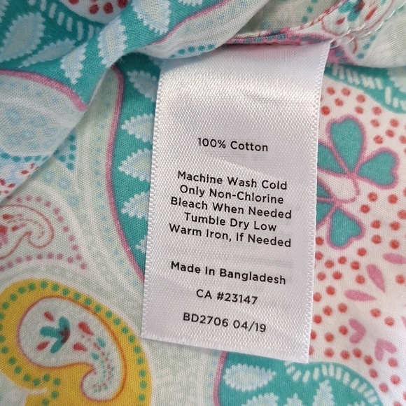 Talbots Moroccan Medallion Split Neck Tunic - Picture 11 of 14